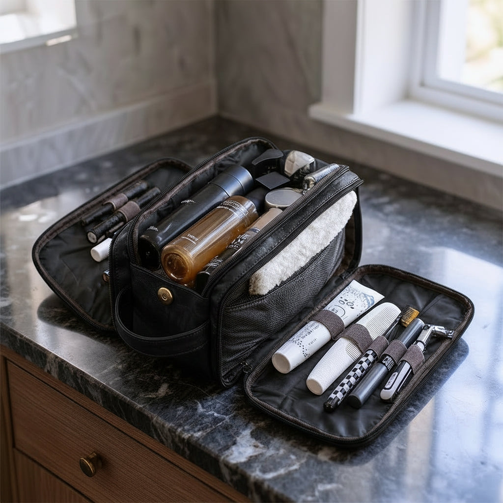 Giovani Leather Toiletry Bag
