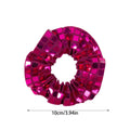 2pcs Silvery Square Sequins Hair Ties Scrunchies Ponytail Holders Hair Accessories Disco Dance Party Bachelorette party decor