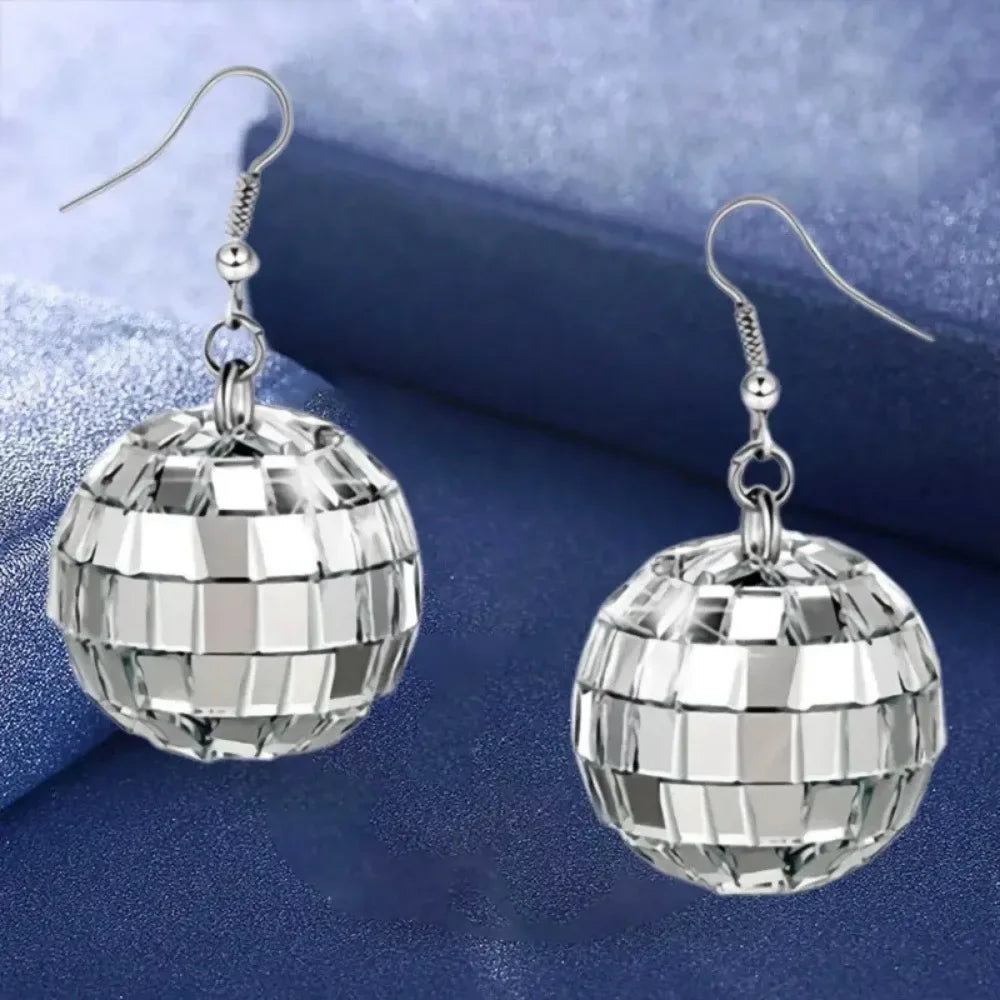 Exquisite, Creative, Festival Party Gift Jewelry - Stylish Retro Disco Ball Pendant Earrings