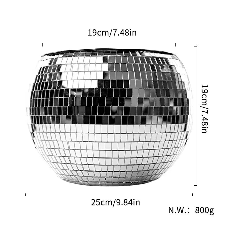 Disco Ice Bucket Mirror Ice Bucket Party Ball Reflective Laser Champagne Bucket Store Atmosphere Decoration Ornament