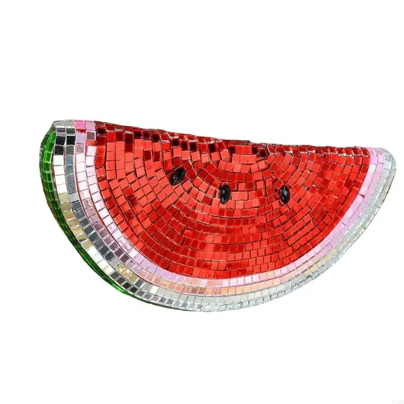 Handmade Glass Fruit Decors Glass Watermelon Figurines Ornament Glass Fruit Figurines Table Centerpieces for Home Decors