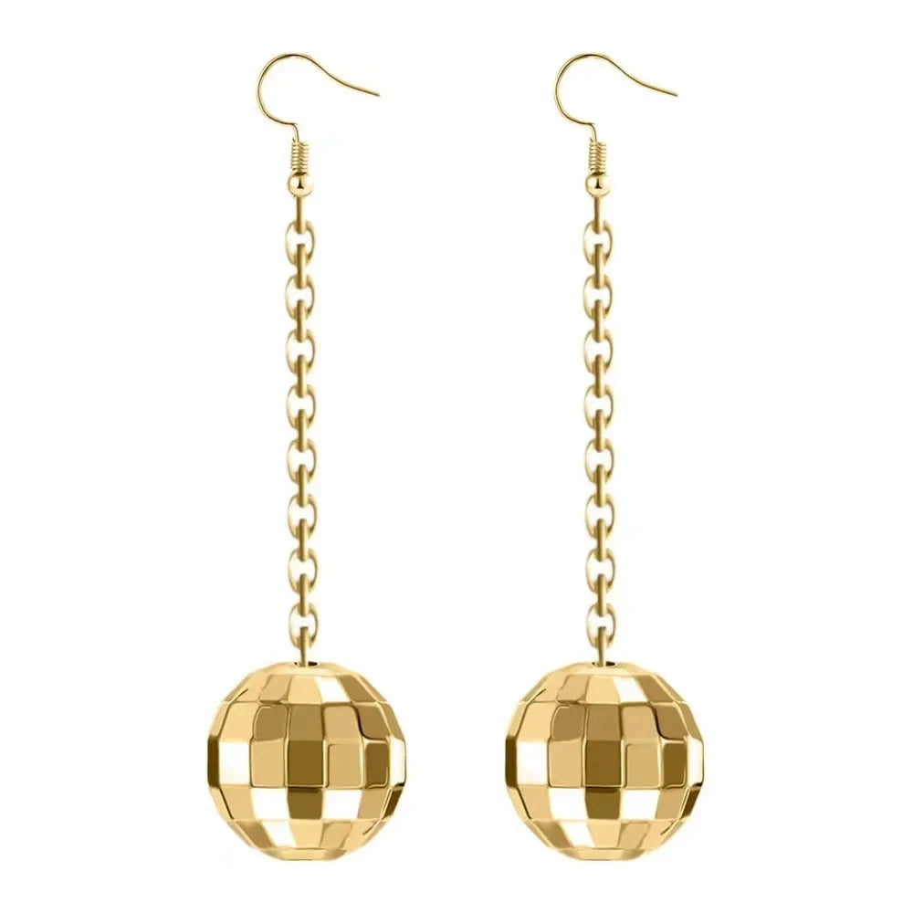 Exquisite, Creative, Festival Party Gift Jewelry - Stylish Retro Disco Ball Pendant Earrings