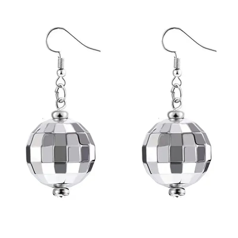 Exquisite, Creative, Festival Party Gift Jewelry - Stylish Retro Disco Ball Pendant Earrings