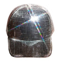652F Disco Mirror Hat for Adult Glittering Bucket Cap for Bachelorette Party Music Festival Carnival-Show Costume  Hats