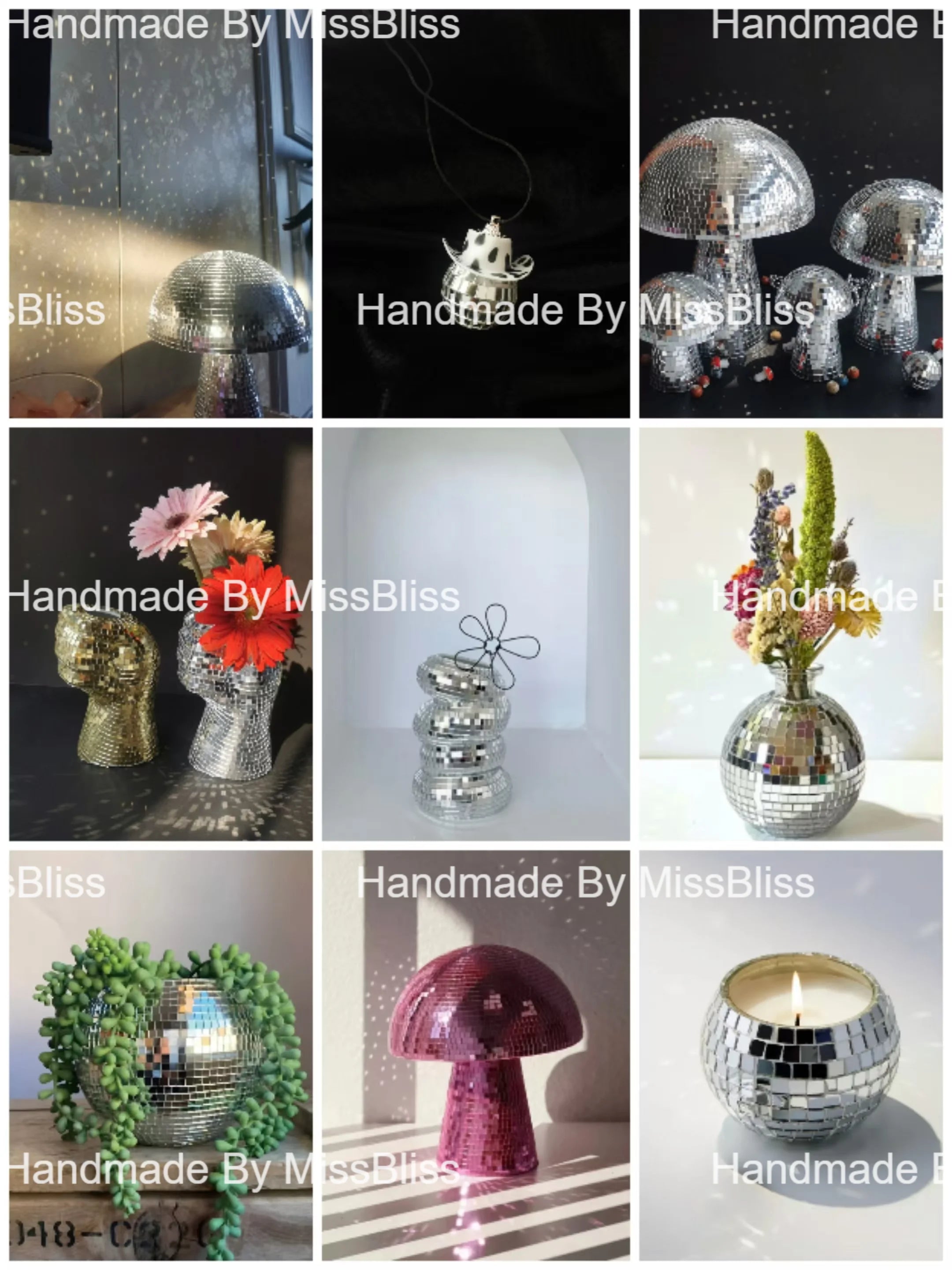 Silver Melting Disco Ball Drippy Planter Mirrored Metallic Home Decor Melted Golden Pot Mondern Table Decorations Gardening