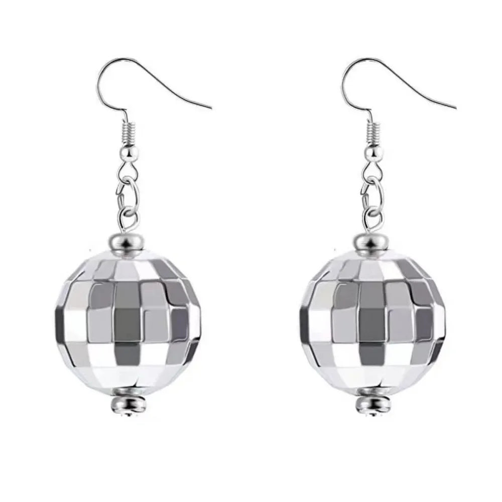 Exquisite, Creative, Festival Party Gift Jewelry - Stylish Retro Disco Ball Pendant Earrings