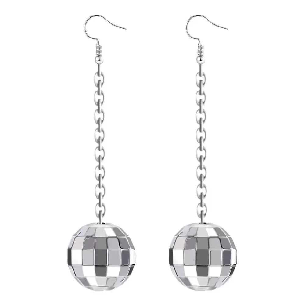 Exquisite, Creative, Festival Party Gift Jewelry - Stylish Retro Disco Ball Pendant Earrings