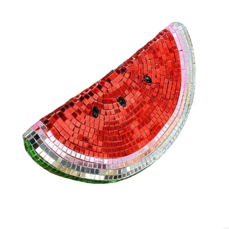 Handmade Glass Fruit Decors Glass Watermelon Figurines Ornament Glass Fruit Figurines Table Centerpieces for Home Decors