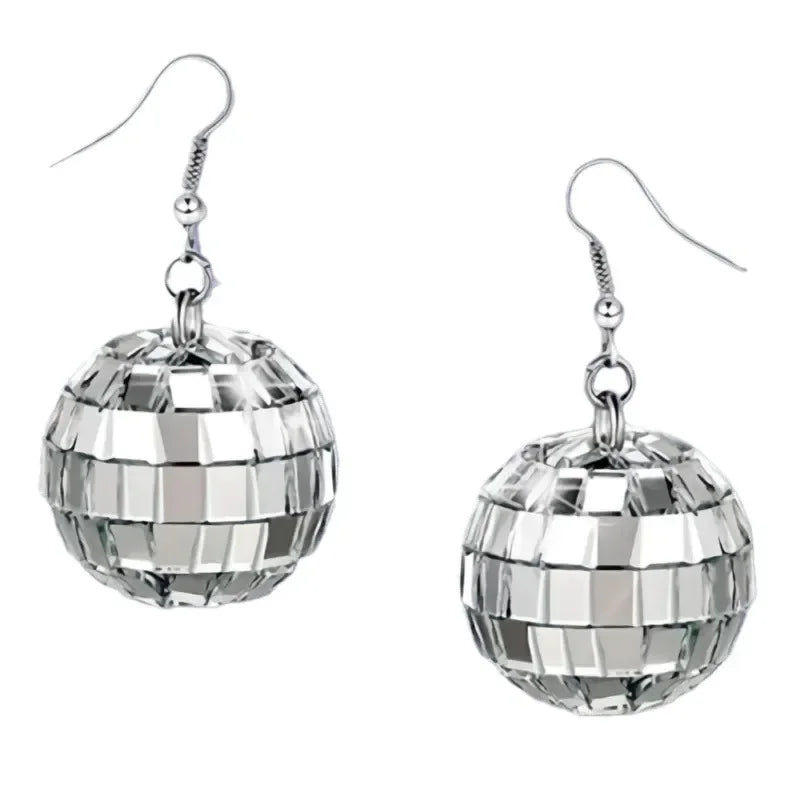 Exquisite, Creative, Festival Party Gift Jewelry - Stylish Retro Disco Ball Pendant Earrings