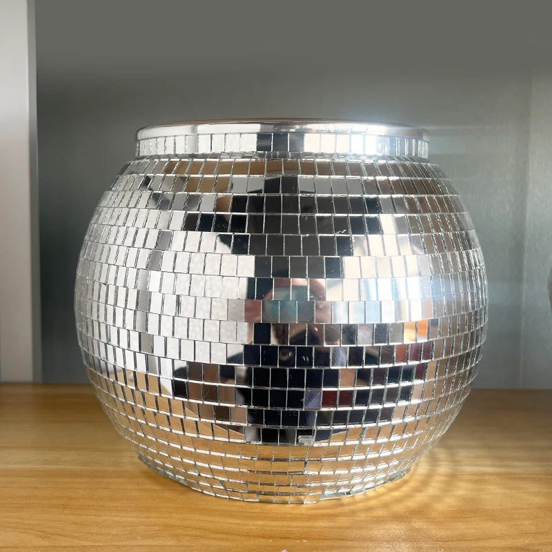 Disco Ice Bucket Mirror Ice Bucket Party Ball Reflective Laser Champagne Bucket Store Atmosphere Decoration Ornament